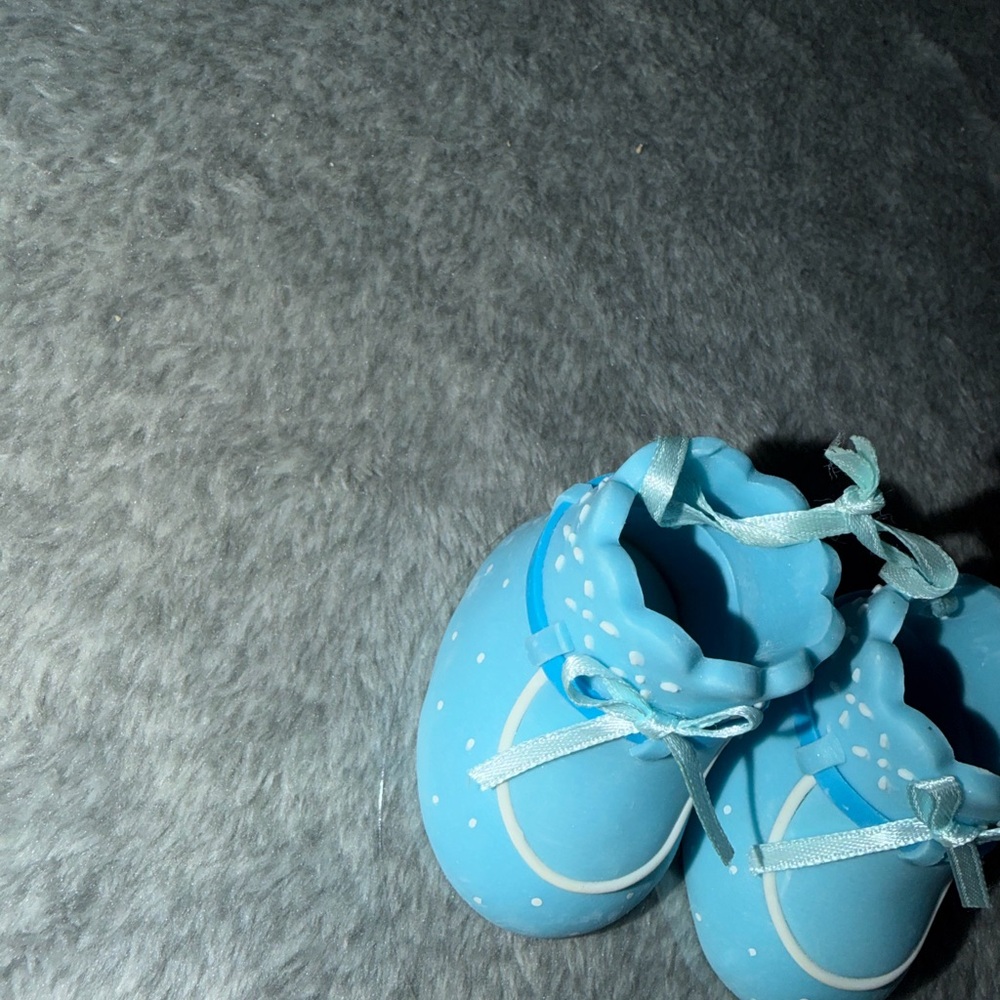 DecoPac Blue Booties Shoes Decoset Gender Reveal Boy Shower Party Cake Topper - Picture 4 of 10